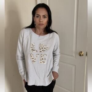 Style & Co grey LOVE sweatshirt size S